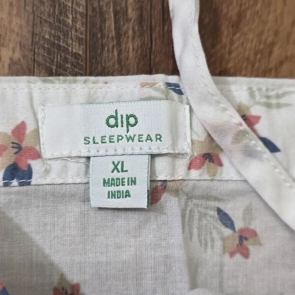 DIP Sleepwear Pajama Set Floral Cotton Blend Women Cami Top XL Shorts L Romantic
